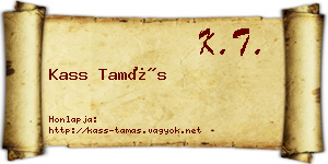 Kass Tamás névjegykártya