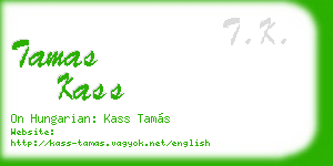tamas kass business card